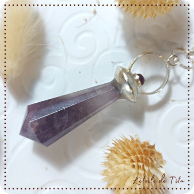 Pendule de radiesthésie, améthyste, ésotérisme, boutique ésotérique, wicca