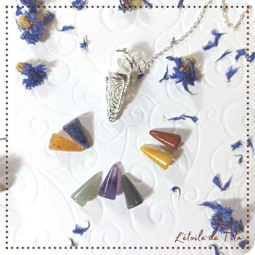 Pendule de radiesthésie, Cristal de roche, ésotérisme, boutique ésotérique, wicca