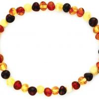 Bracelet ambre multicolore perles 4 5mm zoom